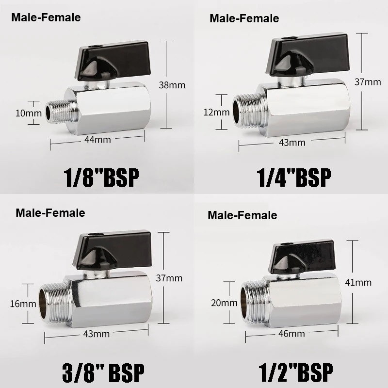Mini-Messing-Kugelhahn 1/8 1/4 – Compression Fitting Brass Bewertung und Preis